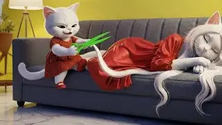 Mischievous Little cat cut mother's hair😿✂️and causes chaos #cats  #cute