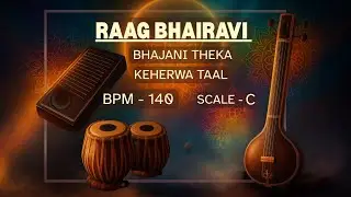 Raag Bhairavi swarmandal C with bhajani theka 140 bpm #youtubevideo 