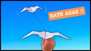 Avião | Pássaro de Papel que Bate Asas #6 🕊️✈️ Origami Fácil, Voa de Verdade e Diversão em Família!