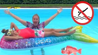 Ruby and Bonnie learns how to swim safely with family supervision