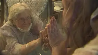 Wedding through a window in Phoenix