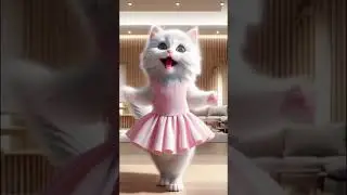 This Cat's Got the Moves and the Pink Dress to Match #cat #catvideos #meowflicks