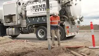 Vacuum Truck in action. Non destructive digging.