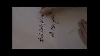 Write cursive fancy letters &hearts; Ich liebe dich & I love you &hearts;