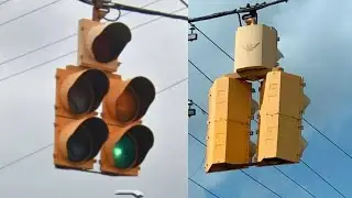 Eagle Flatback / Safetran Doghouse Traffic Signal 2022 Update - Columbus, Ohio (Google Maps)