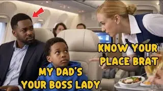 Black Boy Denied Meal in First Class — Seconds Later His CEO Dad Ends the Attendant’s Career