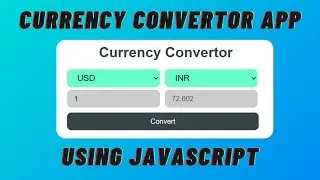 Currency Convertor App using JavaScript in 13mins?? Mini Projects For Beginners