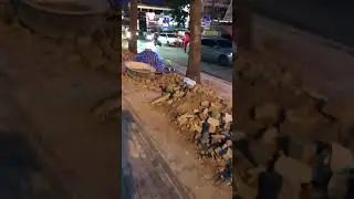 Pattaya Beach Road | closed (again), many stones left | I don't understand the system 😂