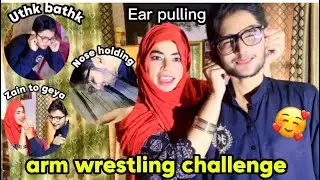 Ear poling Nose poling|| Arm wrestling 🤼‍♂️ challenge |holding uthk bathk😂#foziabootavlog #awareness