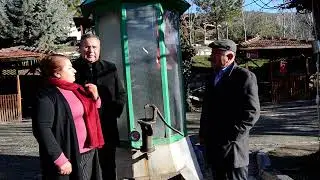 Çaylı köyü muhtarı Abdullah Annaç veÇaylı Köyü dernek başkanı Ahmet Baylan hubyar kuyusunda ropörtaj