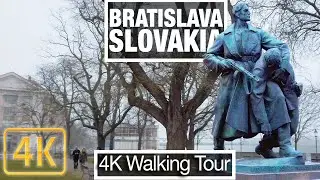4K City Walks:  Bratislava Slovakia - River Walk - Virtual Treadmill Scenery workout video