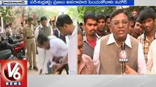 Former  Minister Vinod participates in Swachh Bharat at Dr. BR Ambedkar Law college