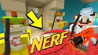 NERF GUN WAR! [CRAZY TRICK SHOTS!] - Nintendo Fun House - (Minecraft Switch) [200]