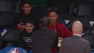 Best Moments From NBA Players Giving Shoes To Fans For Free