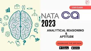 NATA 2023 Live Class ARCHITECTURE REASONING | Aptitude | Score 180+ #nata2023