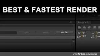 Лучшие настройки рендеринга для Adobe After Effects CS4 CS5 CS6