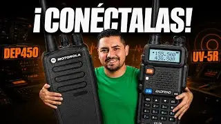 CONECTA TU RADIO BAOFENG UV5R CON TU RADIO MOTOROLA DEP450 | RAPIDO Y FACIL ✅