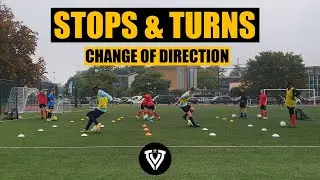 Stops and Turns - Change of Direction / Soccer Football Exercises / U9 - U10 - U11 - U12 - U13 - U14