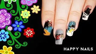 Nail Art - Cupcake & Snowman (Happy Nails Promo)