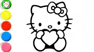 Cute Beautiful Hello kitty Drawing, Painting & Coloring For Kids and Toddlers_ Child Art
