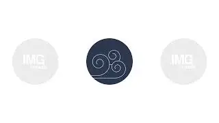 Air element symbol with swirling wind 2D cartoon round sticker animation