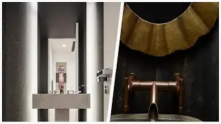 75 Black Powder Room With A Pedestal Sink Design Ideas You'll Love 💎