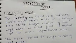 Unit 1:- Prototyping Model in software enginnering [Part-3]