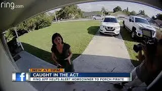 Lakeland man uses Ring app to scare off porch pirate