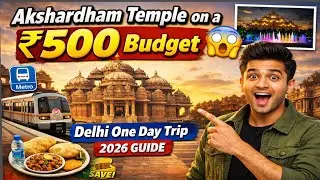 Exploring Akshardham Temple on a ₹500 Budget 😱 | Delhi One Day Trip Guide 2026