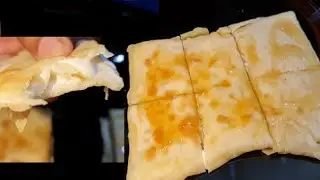 Honey Cheese Fatayer | Arabian Street Food | Cheese stuffed fatayer | B caza