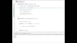 Reverse String in #Java