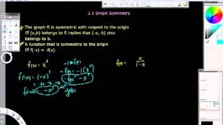Pre Calculus 3.1 Origin Symmetry