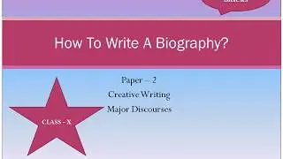How to Write a Biography Sketch|Major Discourses-10 marks|Effective way to write Biography|Profile