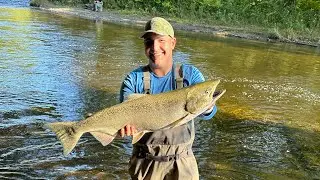 Fishing the douglaston salmon run in Pulaski New York