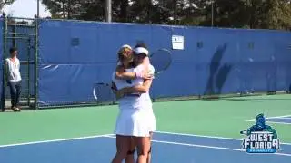 2/15 UWF Women's Tennis Highlights vs. North Alabama