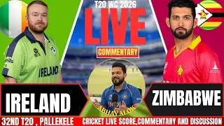 Ireland vs Zimbabwe | T20 WC LIVE | Live Score & Commentary | ZIM vs IRE
