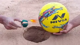 Hole vs Football Experiment || Football Survive Or Not || Experiment King