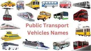 Public Transport Vehicles Names for Kids | Learn Vehicle Names| Mode of Transport