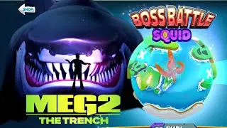 THE MEG 2 VS COLOSSAL SQUID BOSS - MEGALODON VS KRAKEN - HUNGRY SHARK WORLD GAMEPLAY