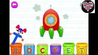 Learn Letters with Puzzles BUILD THE WORD ROCKET Alphabet Learning for Kids VIDEOS FOR KIDS GAMES