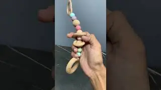 Wooden Baby Rattle And Teether.