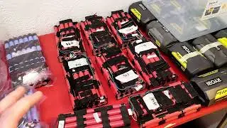 Veckans batterier p&aring; Tradera (Slutar 2025-10-12) REPRIS SANYO SAMSUNG DEWALT 48V