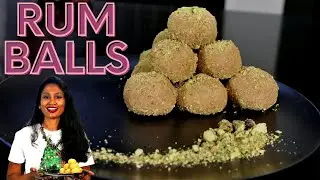 Rum Balls | Bite size Rum Cookies | Christmas Cookies | Homemade easy Rum Balls