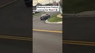 Mustang Loses Control Leaving Ohio Car Meet!