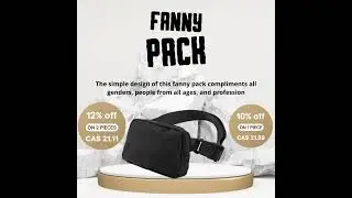 Fanny Pack - The simple design compliments all genders, people from all ages, and profession