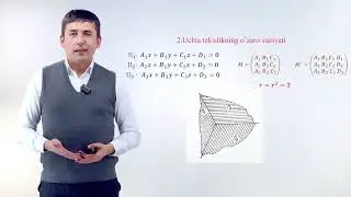 Fazoda Ikki va uchta tekislikning o'zaro vaziyati