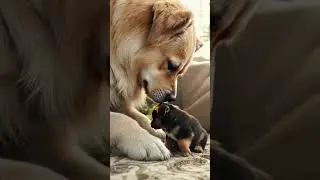 Mother Dog Comforts Her Crying Puppy ❤️🐶