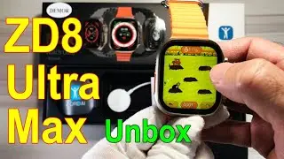DEMOR ZD8 Ultra Max Smart Watch 49mm Series 8 2.08inch Screen Z8 Ultra Max Smartwatch Unbox Review