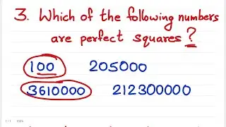 Which of the following numbers are perfect squares ? | Squares and square root | class 8 | DAV