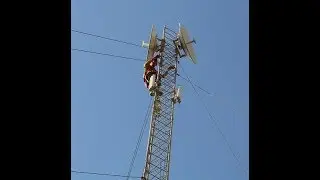تعرف على مجال عملنا في الانترنت وصيانة ابراج الانترنت وشاهد الخطورة والتعب الذي نتحمله